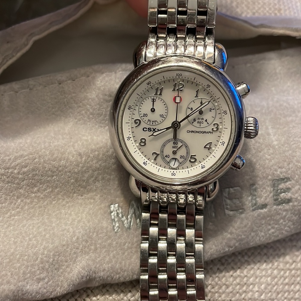 Michele Watch Stainless Steel w/ extra links